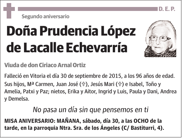 Prudencia López de Lacalle Echevarría