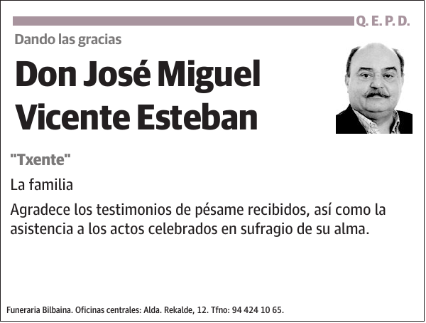 José Miguel Vicente Esteban