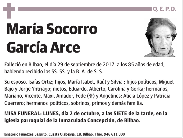 María Socorro García Arce