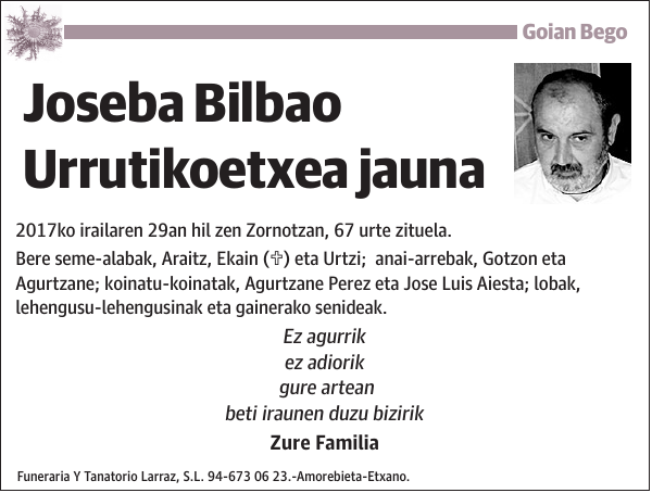 Joseba Bilbao Urrutikoetxea