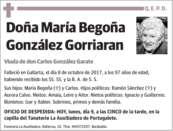 María Begoña González Gorriaran