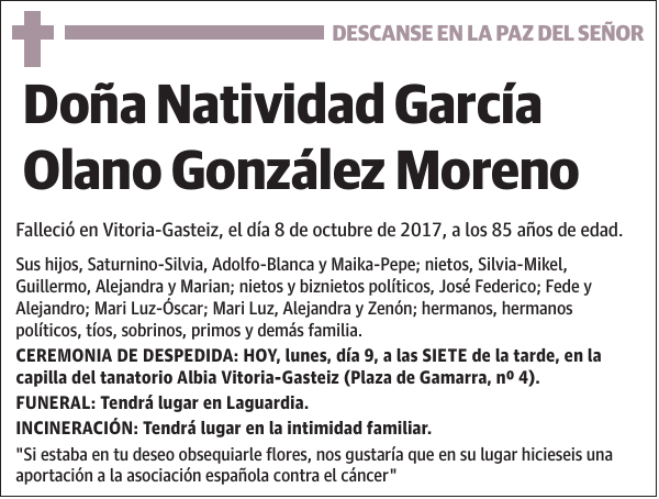 Natividad García Olano González Moreno