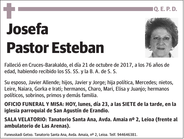 Josefa Pastor Esteban