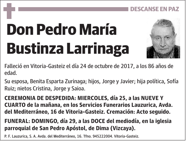 Pedro María Bustinza Larrinaga