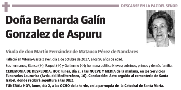 Bernarda Galín Gonzalez de Aspuru