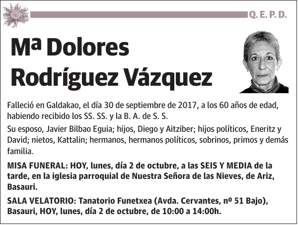 Mª Dolores Rodríguez Vázquez