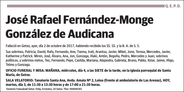 José Rafael Fernández-Monge González de Audicana