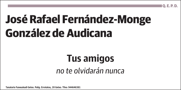 José Rafael Fernández-Monge González de Audicana