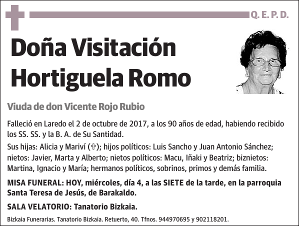 Visitación Hortiguela Romo