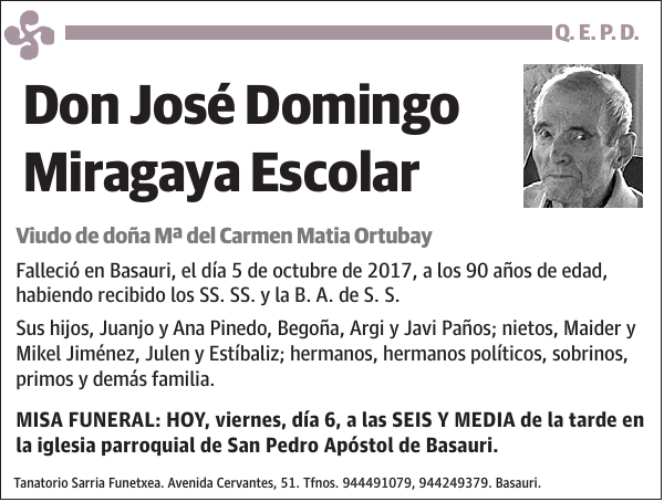 José Domingo Miragaya Escolar