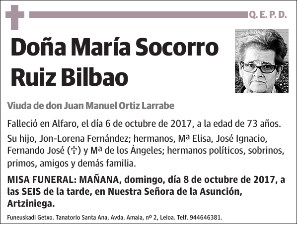 María Socorro Ruiz Bilbao