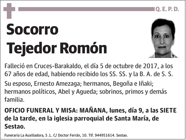 Socorro Tejedor Romón