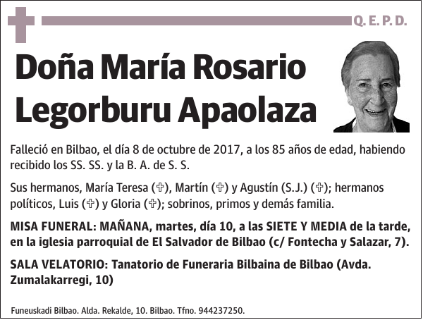 María Rosario Legorburu Apaolaza