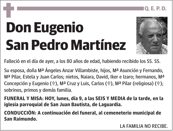 Eugenio San Pedro Martínez