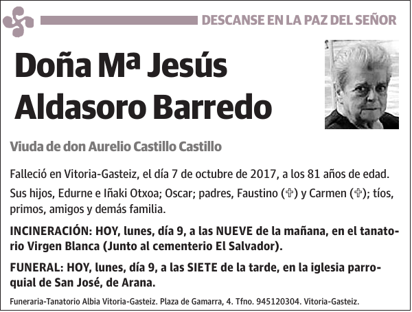 Mª Jesús Aldasoro Barredo