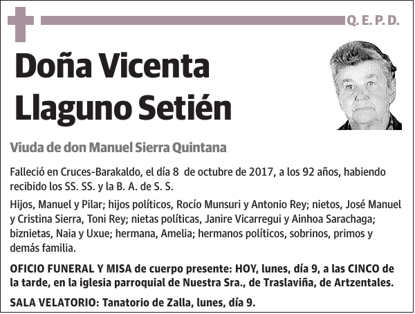 Vicenta Llaguno Setién