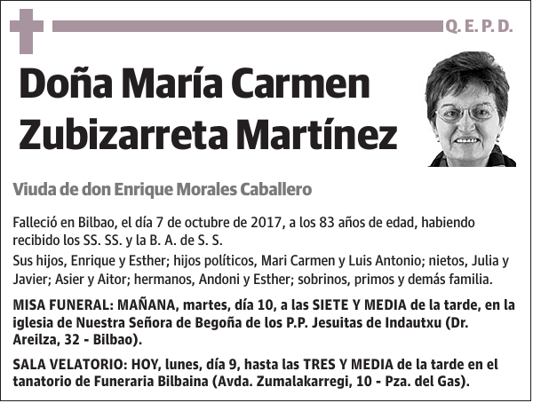 María Carmen Zubizarreta Martínez