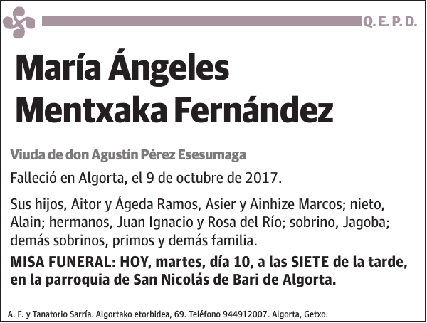 María Ángeles Mentxaka Fernández