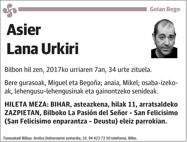 Asier Lana Urkiri Bilbon