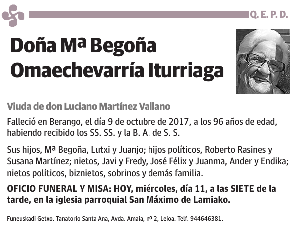 Mª Begoña Omaechevarría Iturriaga