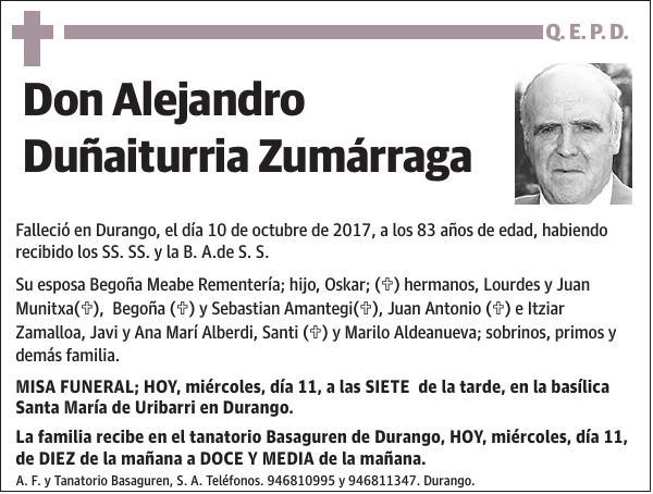 Alejandro Duñaiturria Zumárraga