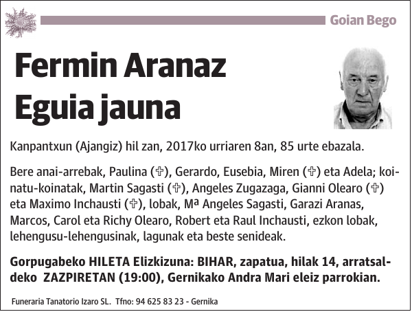 Fermin Aranaz Eguia