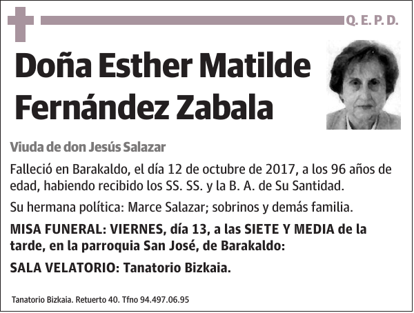 Esther Matilde Fernández Zabala