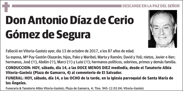 Antonio Díaz de Cerio Gómez de Segura