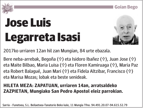 Jose Luis Legarreta Isasi