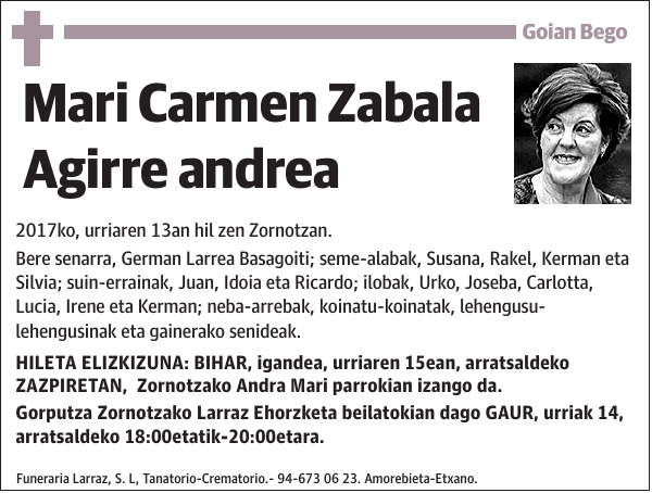 Mari Carmen Zabala Agirre