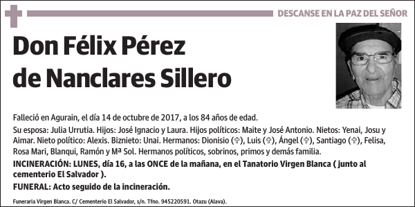 Félix Pérez de Nanclares Sillero