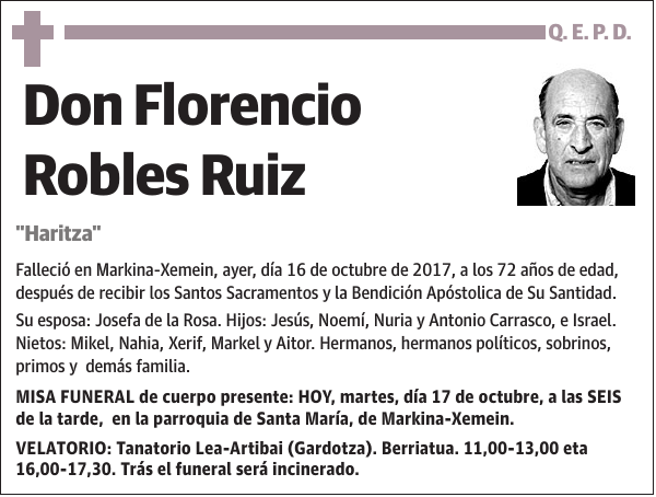 Florencio Robles Ruiz