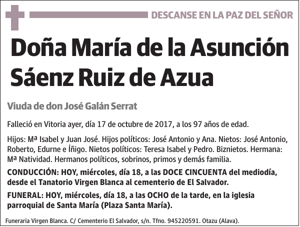 María de la Asunción Sáenz Ruiz de Azua