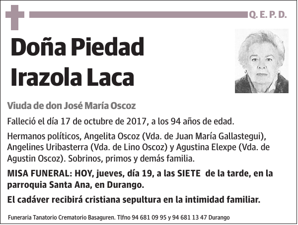 Piedad Irazola Laca