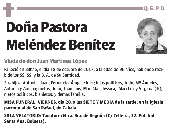 Pastora Meléndez Benítez