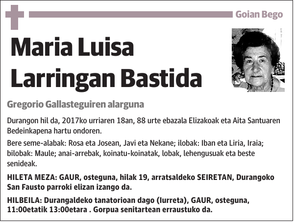 Maria Luisa Larringan Bastida