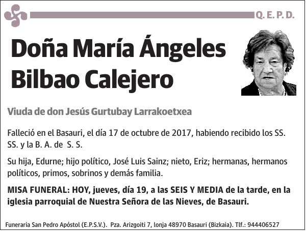 María Ángeles Bilbao Calejero