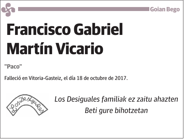 Francisco Gabriel Martín Vicario