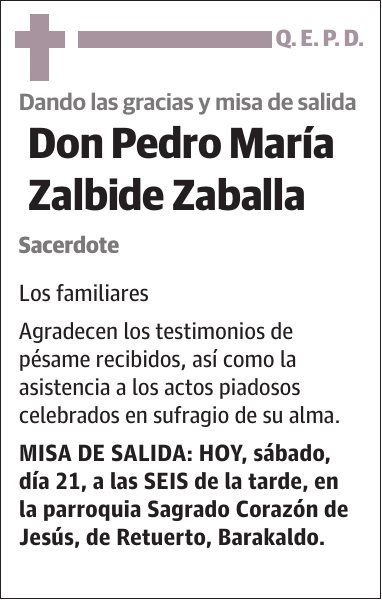 Pedro María Zalbide Zaballa