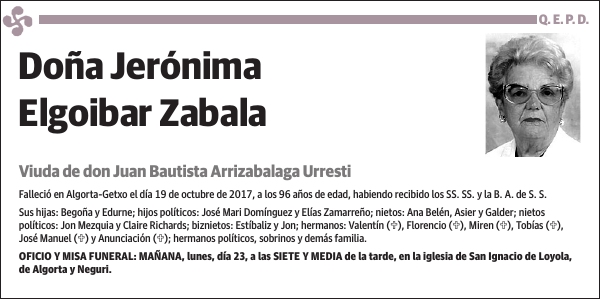 Jerónima Elgoibar Zabala