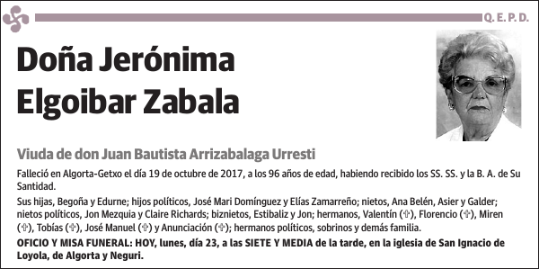Jerónima Elgoibar Zabala
