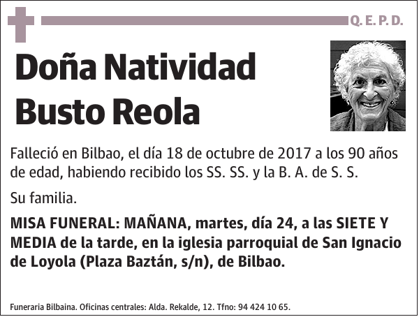 Natividad Busto Reola