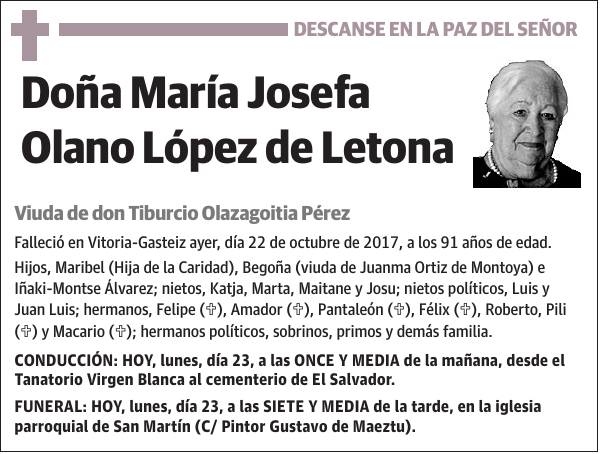 María Josefa Olano López de Letona