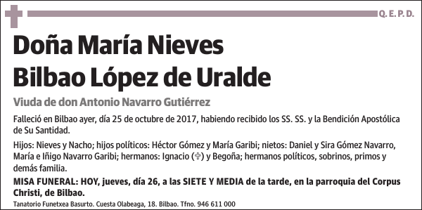 María Nieves Bilbao López de Uralde