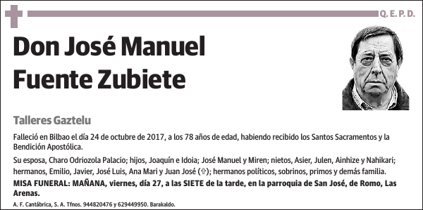 José Manuel Fuente Zubiete