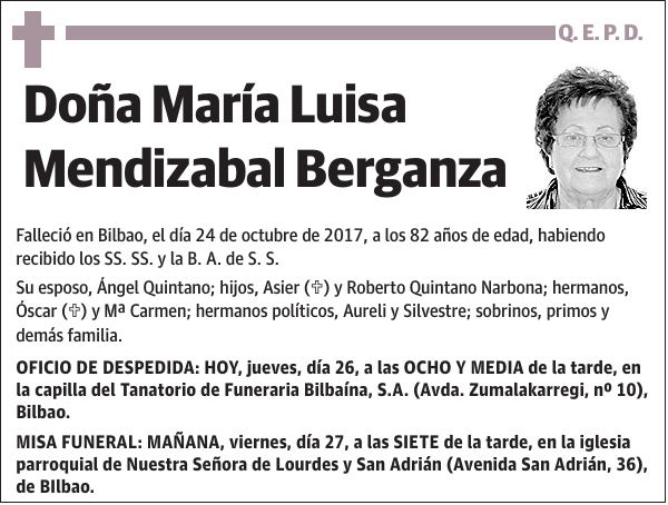 María Luisa Mendizabal Berganza