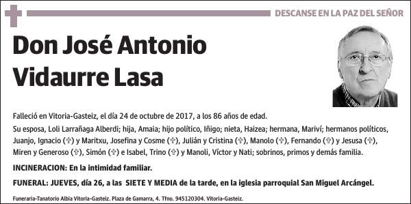 José Antonio Vidaurre Lasa