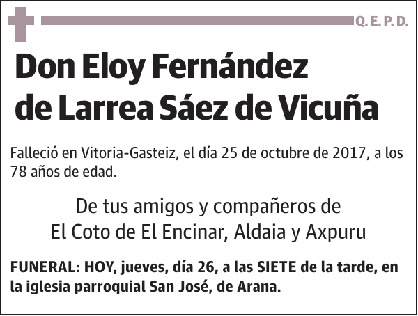 Eloy Fernández de Larrea Sáez de Vicuña