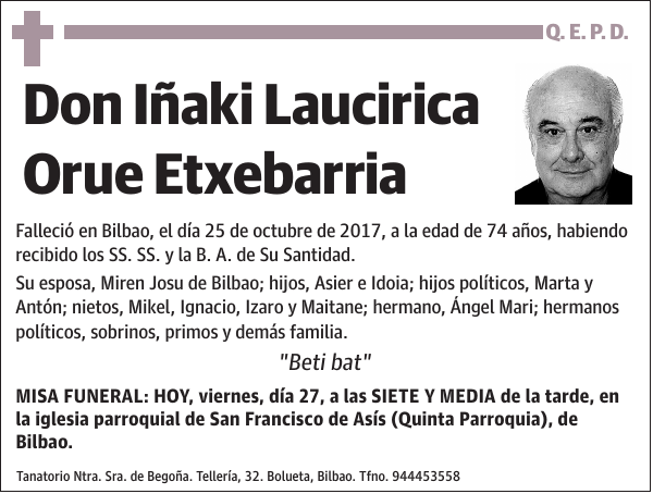 Iñaki Laucirica Orue Etxebarria