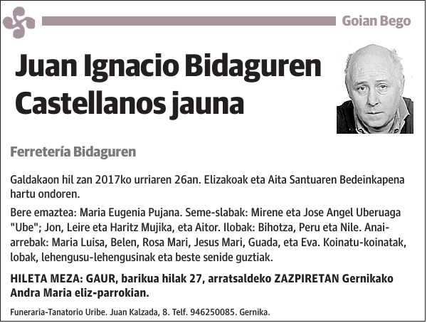 Juan Ignacio Bidaguren Castellanos